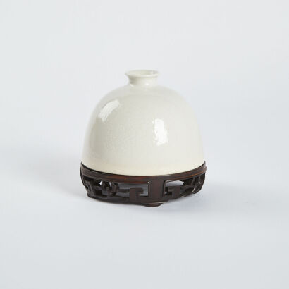 Chinese White Glaze TaibaiZun with Carved Cloud Pattern