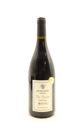 (1) 2005 Hatton Estate The Doctor Syrah, Gimblett Gravels