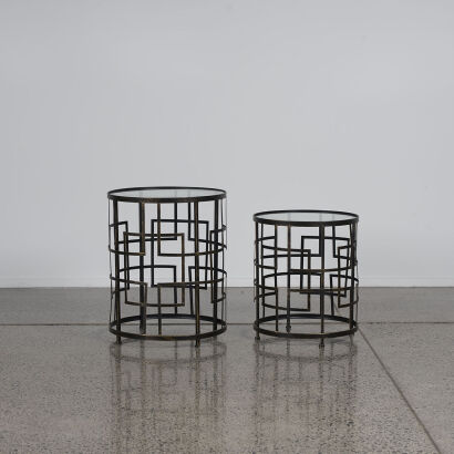 A Pair Of Railey Side Tables