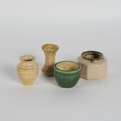 A Collection Of Four Small Ceramic Vases
