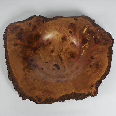 A Burr Red Beach Bowl By K.Lenihan