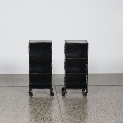 A Pair Of Industrial Bedside Cabinets