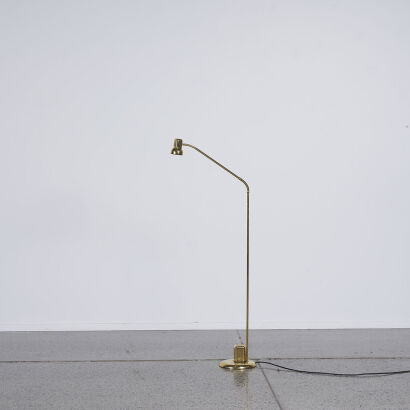 An Art Deco Style Floor Lamp In Gold