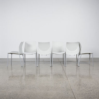 A Set Of Six Global Luca Chairs For Enea Designed By Josep Llusca