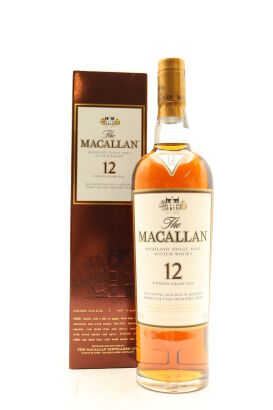 (1) The Macallan Sherry Oak Cask 12 Year Old Single Malt Scotch Whisky, 40% ABV (Pre-2018 Version)