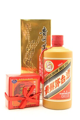 (1) 2016 Kweichow Flying Fairy Moutai 'Red Moutai' with 2 glass, 53% ABV, 500ml (GB)