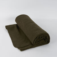 A Forest Green Wool Vintage Army Blanket