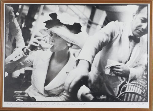 ARTHUR ELGORT Christy Turlington for British Vogue at La Coupole in Chanel