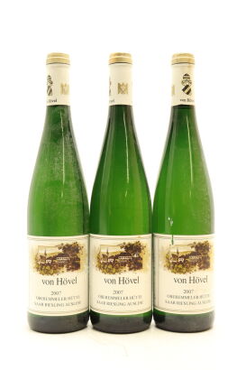 (3) 2007 Weingut von Hovel Oberemmeler Hutte Riesling Auslese, Mosel [JR17] [WS94]