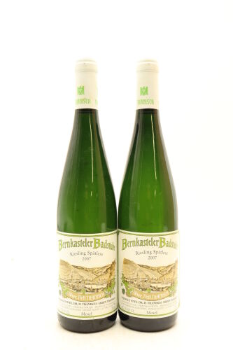 (2) 2007 Wwe Dr. H. Thanisch Bernkasteler Badstube Riesling Spatlese, Mosel