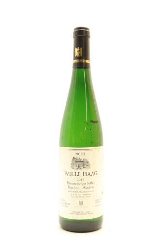 (1) 2015 Weingut Willi Haag Brauneberger Juffer Riesling Auslese, Mosel [JR17.5] [BC95]