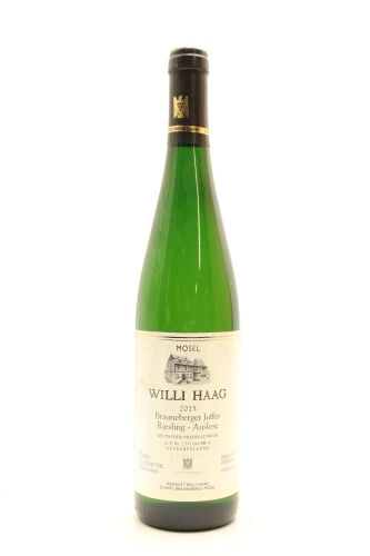 (1) 2015 Weingut Willi Haag Brauneberger Juffer Riesling Auslese, Mosel [JR17.5] [BC95]