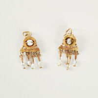 A Pair of Ancient Crotalia Earrings, Rome