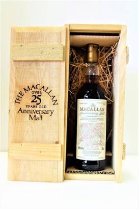 (1) Macallan 25 year old Annivesary Malt