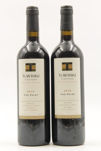 (2) 2015 Te Whau The Point Cabernet Merlot, Waiheke Island