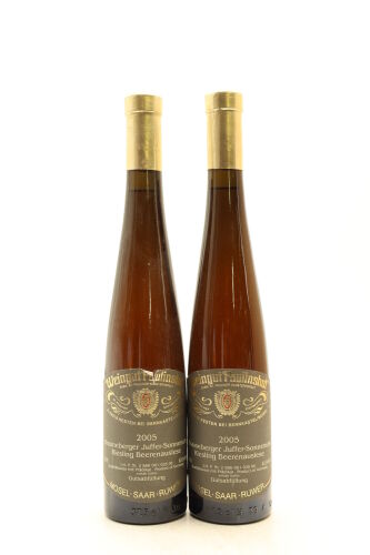 (2) 2005 Weingut Paulinshof Brauneberger Juffer Sonnenuhr Riesling Beerenauslese, Mosel, 375ml