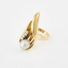 18ct Yellow Gold, Baroque Pearl and .20ct Diamond Ring - 2