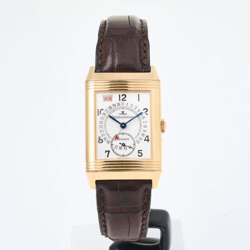 Jaeger Le-Coultre, 18ct Rose Gold Reverso Date Taille Manual Wind Wristwatch