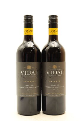 (2) 2016 Vidal Estate Reserve Merlot - Cabernet Sauvignon, Gimblett Gravels