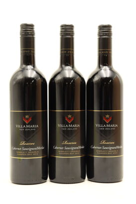 (3) 2013 Villa Maria Reserve Cabernet Sauvignon - Merlot, Gimblett Gravels [BC96]