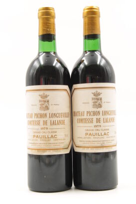 (2) 1979 Chateau Pichon Longeville Comtess de Lalande, Pauillac