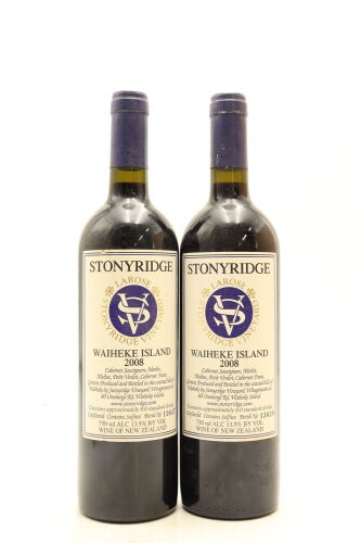 (2) 2008 Stonyridge Vineyard Larose, Waiheke Island