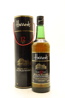 (1) Harrods 12 Year Old De Luxe Blended Scotch Whisky, 43% ABV, 750ml