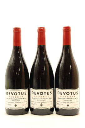 (3) 2015 Devotus Reserve Single Vineyard Pinot Noir, Martinborough [JR16.5] [BC96]