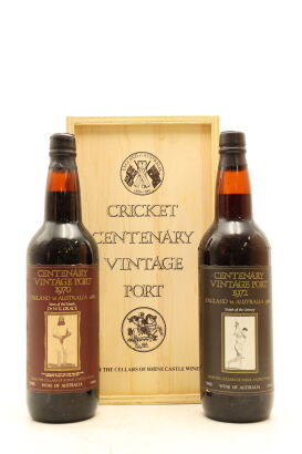 (2) Cricket Centenary 'Vintage Port' England vs Australia 1880 - 1980, Barossa Valley