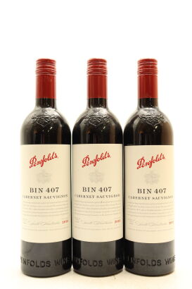 (3) 2018 Penfolds Bin 407 Cabernet Sauvignon, South Australia [JR16.5]