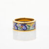 Frey Wille, Claude Monet, Iris, Enamel Gold Plated Ring.