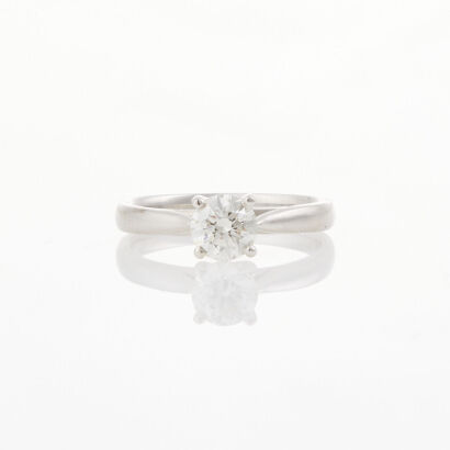 18ct White Gold, .70ct Diamond Solitaire Ring