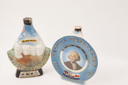 Two Beam decanters (EMPTY) in one lot : Mt Rushmore & George Washington