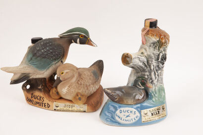 Two Beam decanters (EMPTY) in one lot : Wood Duck