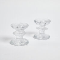 A Timo Sarpaneva Pair Festivo Candle Holders For Iittala