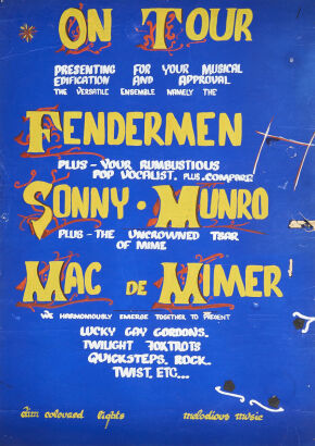 A Vintage Hand Painted Live Music Poster