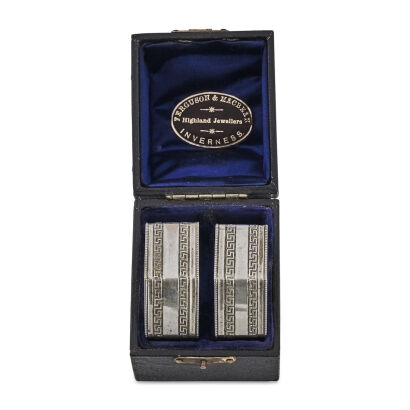 A Pair of Sterling Silver Napkin Rings