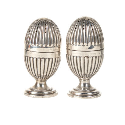 A Pair of Sterling Silver Pepperettes