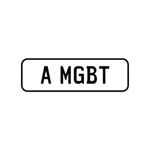 Personalised plate: A MGB GT