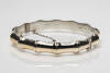 A gold bangle, bamboo design. 9ct yellow gold silver lined. Weight 13.96 grams. Inside diameter 6cm. Width 10mm. Makers mark H & S.