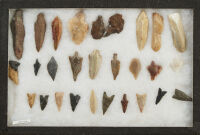 A Collection of Neolithic Arrow Heads and Awls, Algeria