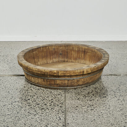 A Vintage Wooden Wash Tub