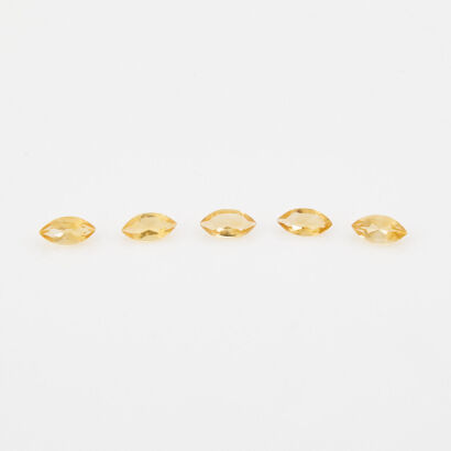 Parcel of Five x Marquise cut Citrines of 2.78cts Total