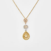 18ct Rose /Yellow Gold, 1.50ct Diamond Necklace