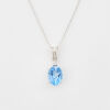 18ct White Gold, 2.35ct Topaz and Diamond Necklace