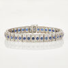 14ct White Gold, 4.55ct Sapphire and 1.00ct Diamond Bracelet