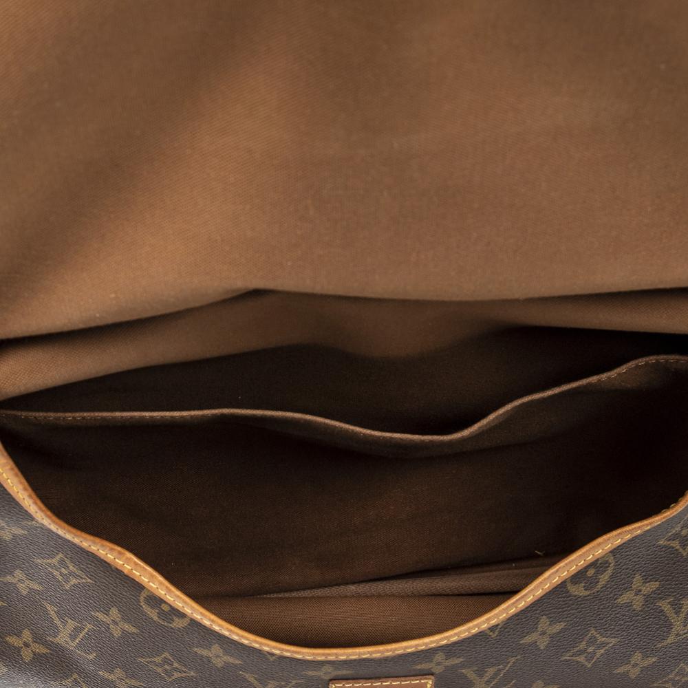 LOUIS VUITTON Monogram Abbesses Gold Buckle Shoulder Bag Brown