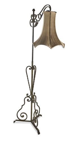 A Tall Ironwork Floor Lamp