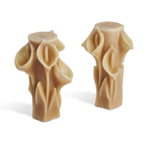 A Pair of Lily Candles