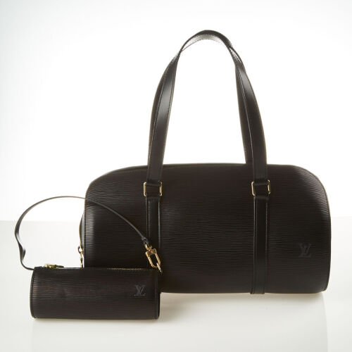 Louis Vuitton Black Epi Soufflot Bag
